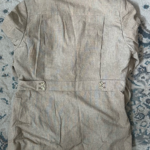 Yves Saint Laurent tan and cream linen blazer - Picture 6 of 6